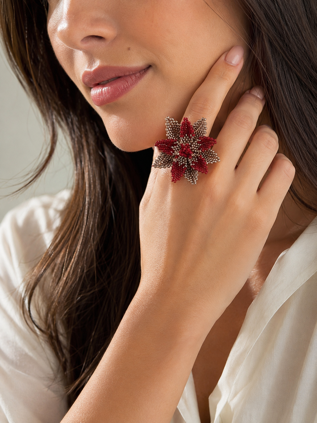 Anillo flor capas