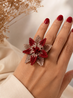 Anillo flor capas